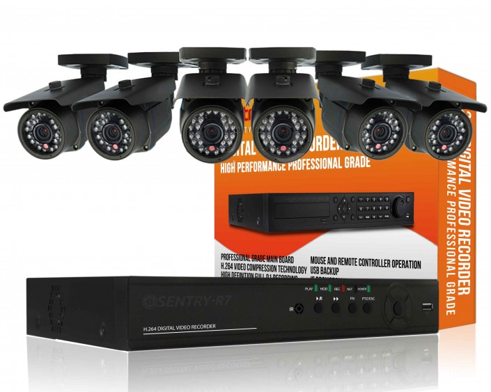 6 Channel 960H CCTV Package 6 Channel Outdoor D1 CCTV Package