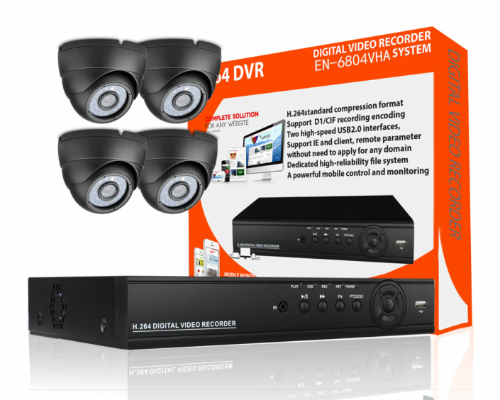 4-channel-600-TV-Lines-Dome-CCTV-Camera indoor cctv package