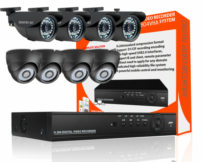 4-outdoor-and-indoor 8 channel indoor outdoor cctv package